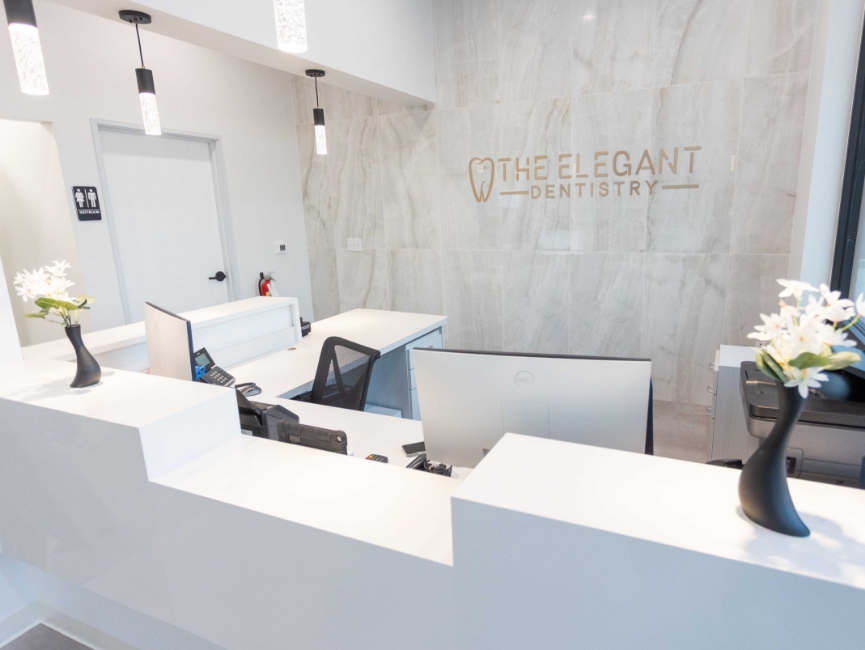 Dental office reception desk